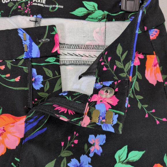 NWT Old Navy Pixie Floral Print Pants Women's 6 Stretch 30x27 Birds Cottagecore - Picture 10 of 10